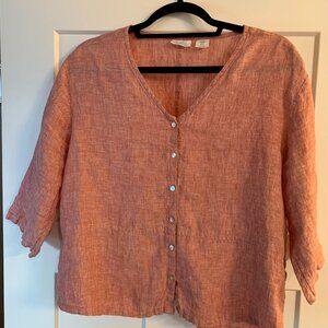 Linen Button Up Shirt, Size M